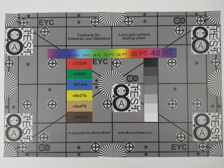 LG K9 test chart