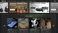 La nuova pagina di crowdfunding (vedi sopra) è in fase di lancio, ma elenca già una serie di progetti interessanti (fonte: MakerWorld)