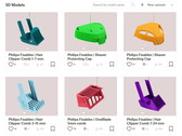 6 dei 7 modelli stampabili in 3D attualmente disponibili di Philips