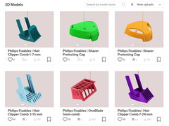 6 dei 7 modelli stampabili in 3D attualmente disponibili di Philips