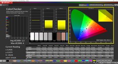 CalMAN ColorChecker (profilo: Nativo, spazio colore di destinazione: P3)