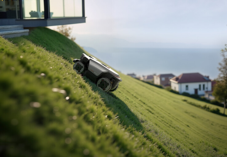 Il robot tosaerba RockMow Z1 di Roborock. (Fonte: Roborock)