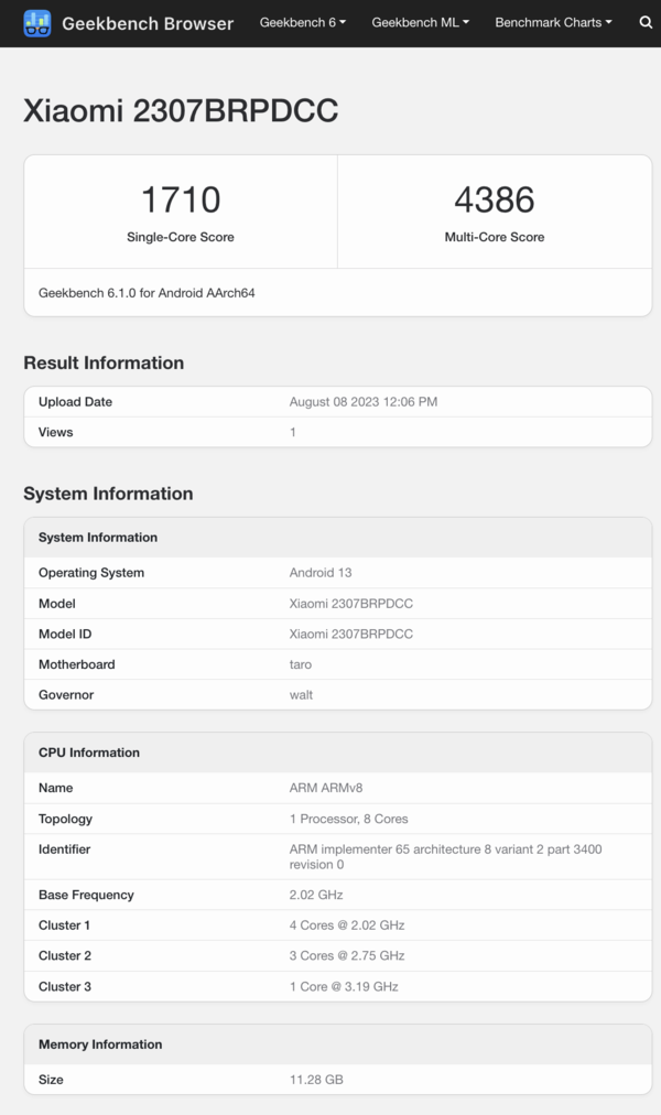 (Fonte: Geekbench)