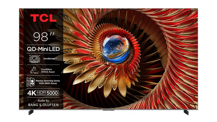 Il televisore TCL Q8C Premium QD MiniLED. (Fonte: TCL)