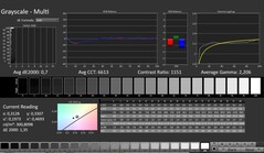 CalMAN: scala di grigi (calibrata)