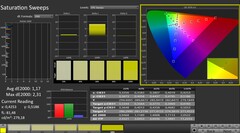 CalMAN: saturazione del colore (calibrata)