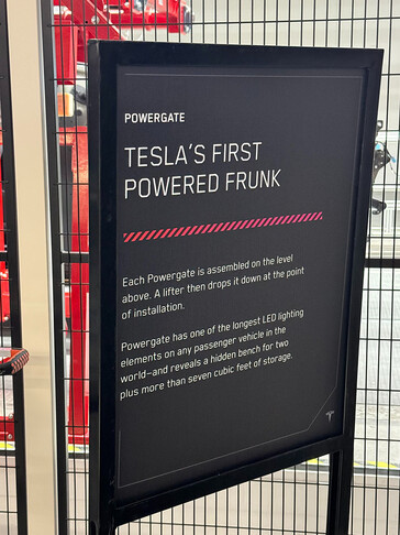Specifiche del bagagliaio di Tesla Powergate