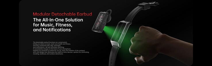 Un modulo consiste in un auricolare che funziona anche come smartwatch (fonte: Oukitel)