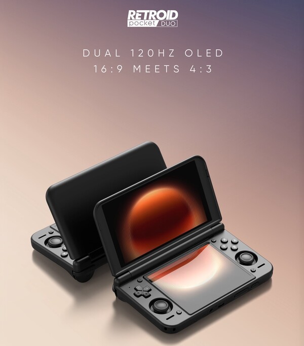 Il Retroid Pocket Duo è dotato di due display a 120 Hz.