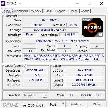 Overclock multi-core di AMD Ryzen 9 7950X (immagine via TUM_APISAK)