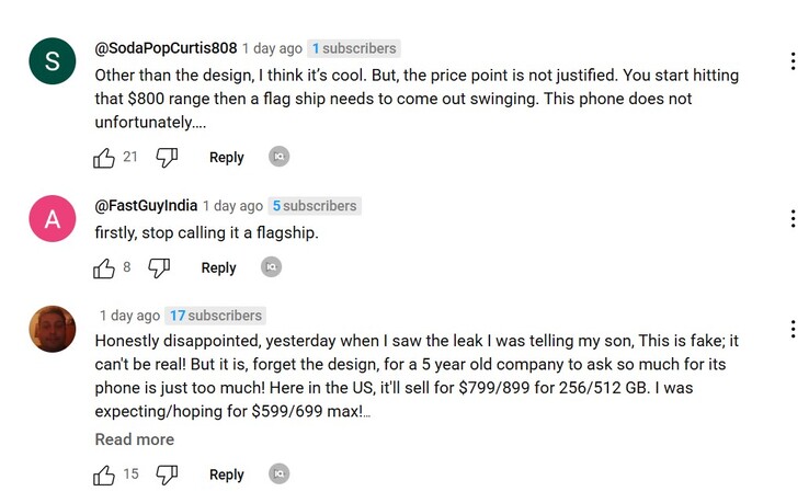 I 3 migliori commenti al video di PhoneArena su Nothing Phone (3)