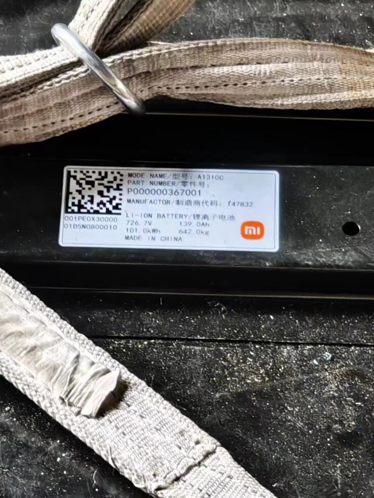 La nuova foto della "batteria Xiaomi EV". (Fonte: MetaAuto via MyFixGuide)