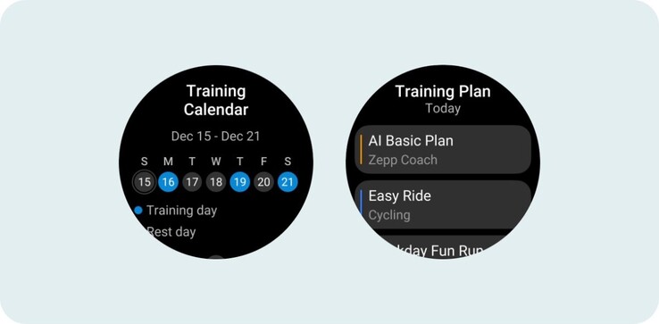 Zepp OS 6: Calendario della formazione