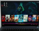 Il portatile AIM MAX+ con Bazzite e giochi come Spider-Man 2, The Witcher 3 e Hades mostrati nel launcher... (Fonte immagine: ETA PRIME su YouTube)