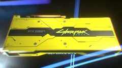 Il backplate di colore giallo a tema Cyberpunk 2077 (Source: Wccftech)