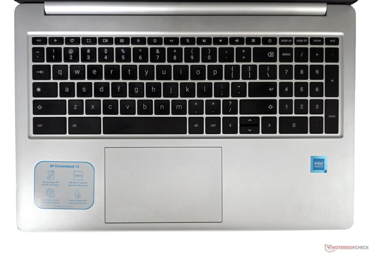 HP Chromebook 15a: tastiera e touchpad