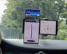 The LG Wing being used as in-car navigation. (Image source: Android Authority)