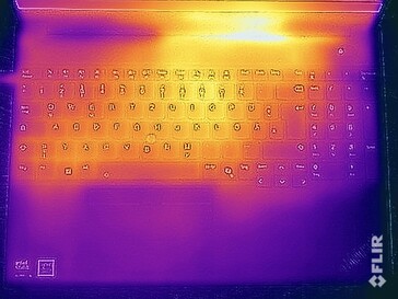 Test di sollecitazione delle temperature di superficie (in alto)