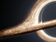 Un'illustrazione d'artista che mostra un buco nero. (Fonte: AdisResic - Pixabay)