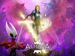 Striscione Aeterna Lucis con Hornet di Silksong (Fonte: Sony PlayStation, Team Cherry con modifiche)