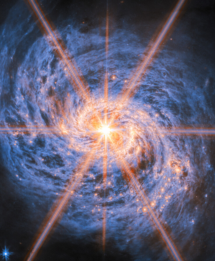 Un'immagine che mostra la galassia NGC 1068.
