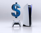 La console PS5 è mostrata sotto il segno del dollaro (Fonte: Sony PlayStation con modifiche)