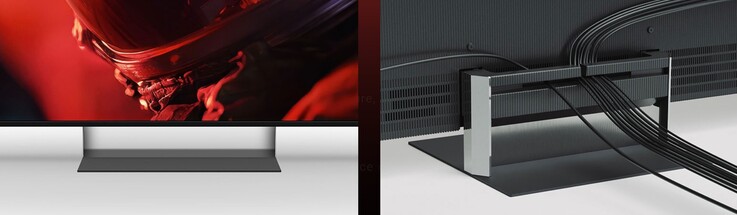 Gli ultimi HDTV Bravia sono dotati di supporti Mirage che utilizzano lenti lenticolari per diffondere la luce, nascondendo la presenza di cavi dietro di loro.