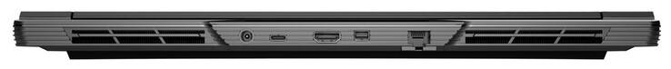 Retro: Connessione di alimentazione, USB 3.2 Gen 2 (USB-C), HDMI 2.1, Mini DisplayPort 1.4a, Gigabit Ethernet (2,5 GBit/s)