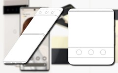 Il brevetto del telefono Xiaomi Flip prende pesantemente in prestito sia dal Pixel 6 che da Galaxy Z Flip3. (Fonte immagine: Google/Samsung/CNIPA - modificato)