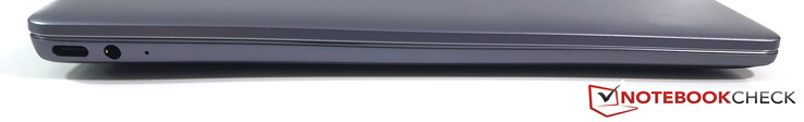 Lato sinistro: USB-C (3.1 Gen.1 + ricarica), jack stereo da 3,5 mm