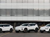 Gli EV Polestar davanti alla sede dell'azienda a Göteborg, in Svezia. (Fonte: Polestar)