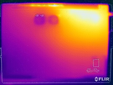 Temperature superficiali della prova di stress (in basso)