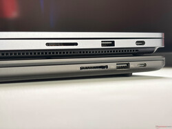 Il Surface Laptop Ultra (in alto) è notevolmente più spesso rispetto al ProArt P16 (in basso).