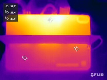 Test di sollecitazione delle temperature di superficie (posteriore)