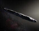 Illustrazione del primo asteroide interstellare mai scoperto, 1I/ʻOumuamua. (Fonte immagine: ESO, M. Kornmesser)