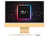 Il nuovo iMac da 24 pollici Apple presenta il chip M1 e una diagonale effettiva del display di 23,5 pollici. (Fonte immagine: Apple - modificato)