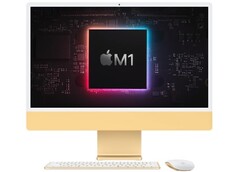 Il nuovo iMac da 24 pollici Apple presenta il chip M1 e una diagonale effettiva del display di 23,5 pollici. (Fonte immagine: Apple - modificato)