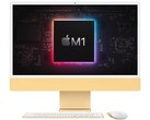 Il nuovo iMac da 24 pollici Apple presenta il chip M1 e una diagonale effettiva del display di 23,5 pollici. (Fonte immagine: Apple - modificato)