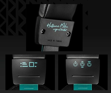 Gli elementi del design Miku si trovano in tutte le cuffie Audio-Technica Hatsune Miku ATH-M50xSTS-USB MIKU. (Fonte: Audio-Technica)