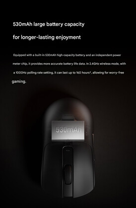 Durata della batteria dichiarata di Xiaomi Gaming Mouse 2 (traduzione automatica)
