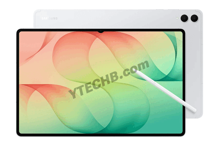 Immagine trapelata del Galaxy Tab S12 Ultra in colore argento