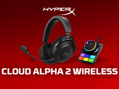 Le cuffie wireless HyperX Cloud Alpha 2 vengono fornite con una stazione base. Nella foto: un'immagine promozionale del set. (Fonte immagine: HP - modificata)