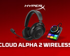 Le cuffie wireless HyperX Cloud Alpha 2 vengono fornite con una stazione base. Nella foto: un'immagine promozionale del set. (Fonte immagine: HP - modificata)