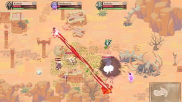 Un'immagine che mostra un combattimento in Moon Hunters.
