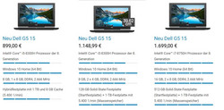 Dell G5 in 15 configurazioni (dettaglio) - Fonte: Dell