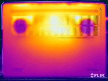 Temperature superficiali della prova di stress (in basso)