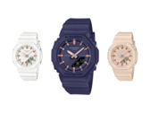 Da sinistra a destra (nella foto), Casio GMAP2100M-7A, GMAP2100M-2A e GMAP2100M-4A. (Fonte: Casio)