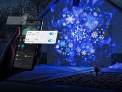 La luce proiettore per decorazioni esterne di Govee (nella foto) è stata rilasciata a livello globale. (Fonte: Govee)