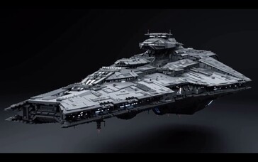 La nostra immagine di riferimento SHIP-001 della nave costruita con mattoncini, screenshot tratto dal nostro primo video