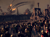 Un'immagine che raffigura un assedio e degli onagri in Total War: Attila.